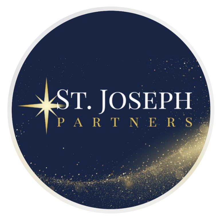 St Josephs Partners Logo with stars behind it