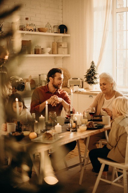 family at table